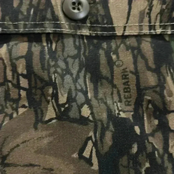 Vintage Ranger Rebar Camo Button Jacket 80s, pockets, over Shirt mens med - Picture 3 of 7